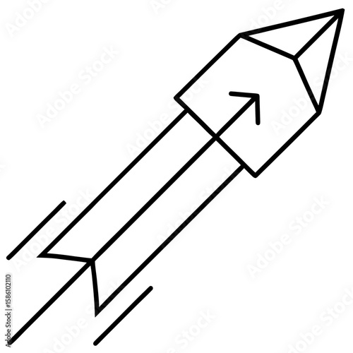 Fast Delivery Arrow  Vector Illustration AI Generated Fast Food Courier Graphic 