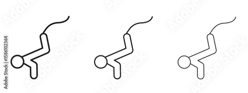 Bungee jumping icon. Premium quality symbol. Vector sign for mobile apps