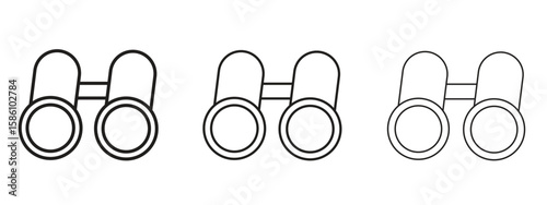 Binoculars icon. Premium quality symbol. Vector sign for mobile apps