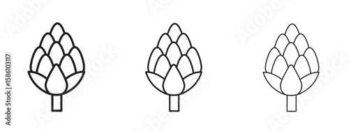 Artichoke icon. Premium quality symbol. Vector sign for mobile apps