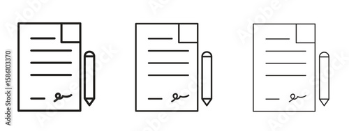 Agreement icon. Premium quality symbol. Vector sign for mobile apps