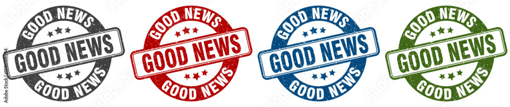 good news stamp. good news round stamp set isolated on white background good news stamp. good news round stamp set isolated on white background