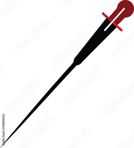 Needle Icon Vector Illustration for Sewing Medical or Crafting