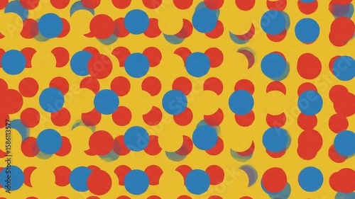 Wallpaper Mural Abstract Video Frame with Overlapping Circles and Crescent Shapes Torontodigital.ca