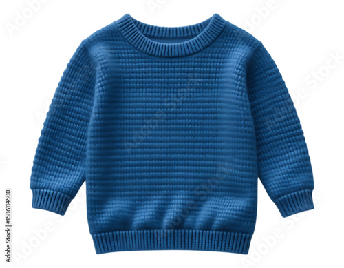 Blue knitted sweater for kids
