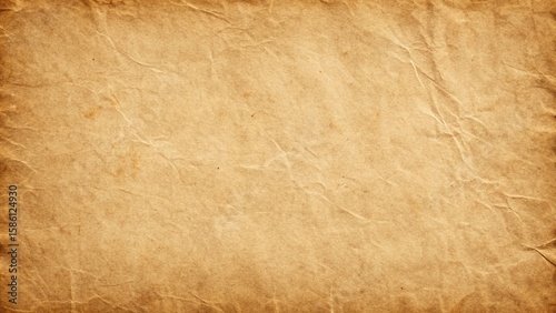 Aged and wrinkled brown paper texture with subtle stains and creases