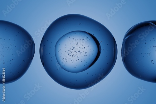 Highly detailed close-up of cell structure, isolated microscopic biological view, abstract scientific molecular design for biology, medicine, chemistry or futuristic technology concepts