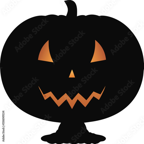 Massive giant jack o lantern head glowing spooky Halloween pumpkin carving illustration, Massive jack o lantern, Glowing pumpkin head, Spooky Halloween pumpkin

