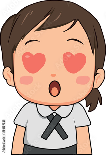 Cute Girl Like Illustration