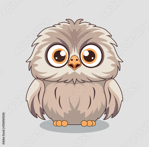Cute Baby Owl Illustration