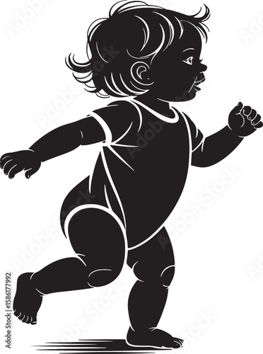 Baby Silhouette Vector illustration