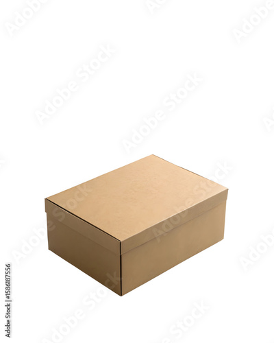 Isolated Cardboard Packaging Box Mockup – Top and Side View, Transparent Background. Perfect for e-commerce, marketing materials, and print-on-demand design presentations.