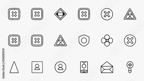 User Experience Icon Set – Onboarding Steps, Progress Bar, Form Inputs, CAPTCHA, Error Messages, and Toast Notifications in Flat Vector Design