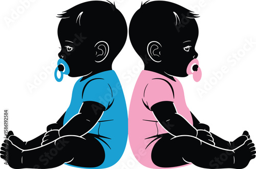 Baby Silhouette Vector illustration