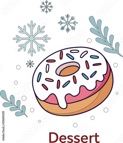 A desert design vector illustration on white background.