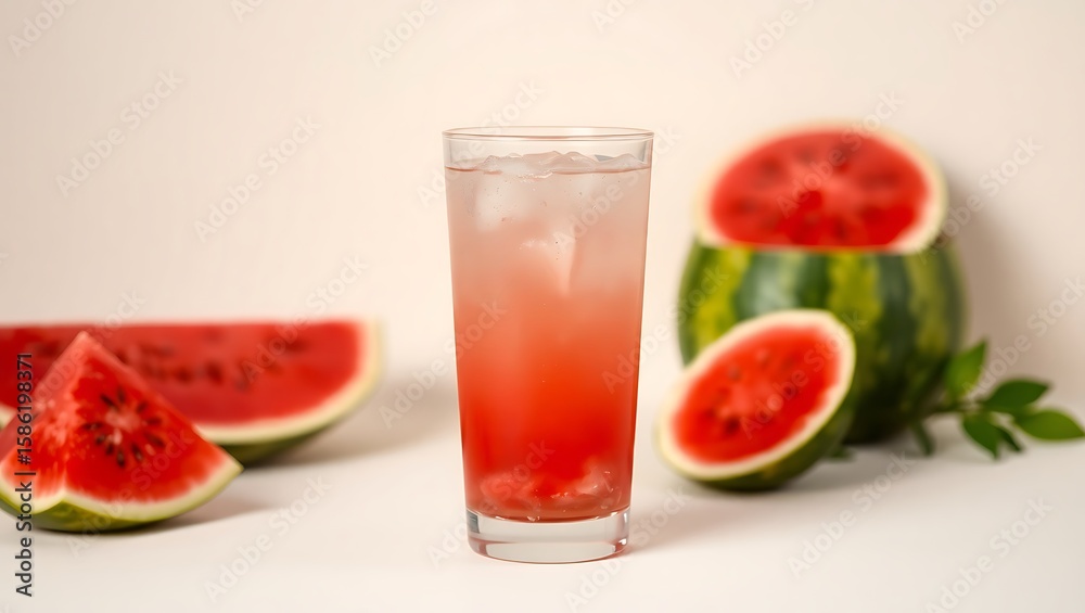 Refreshing Watermelon Juice with Ice: Perfect Summer Drink for National Watermelon Day Refreshing Watermelon Juice with Ice: Perfect Summer Drink for National Watermelon Day