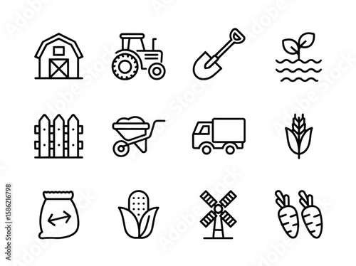 Farm Tools and Agricultural Elements to Enhance Visual Storytelling in Farming Education, Marketing Materials, and Eco-Friendly Projects 