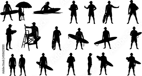Lifeguard Silhouette vector cut files
