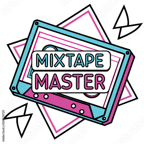 Mixtape Master cassette tape graphic music retro