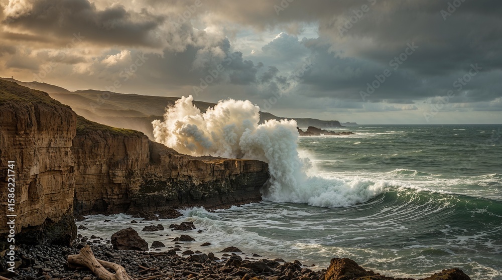 Fototapeta premium storm over the sea