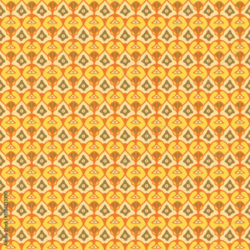 Ethnic Oriental seamless pattern. Ornamental handcrafted textile background