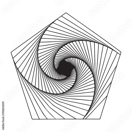 A mesmerizing black and white swirl, abstract spiral, and curving line pattern creates a captivating design, ideal for a striking wallpaper or vector illustration