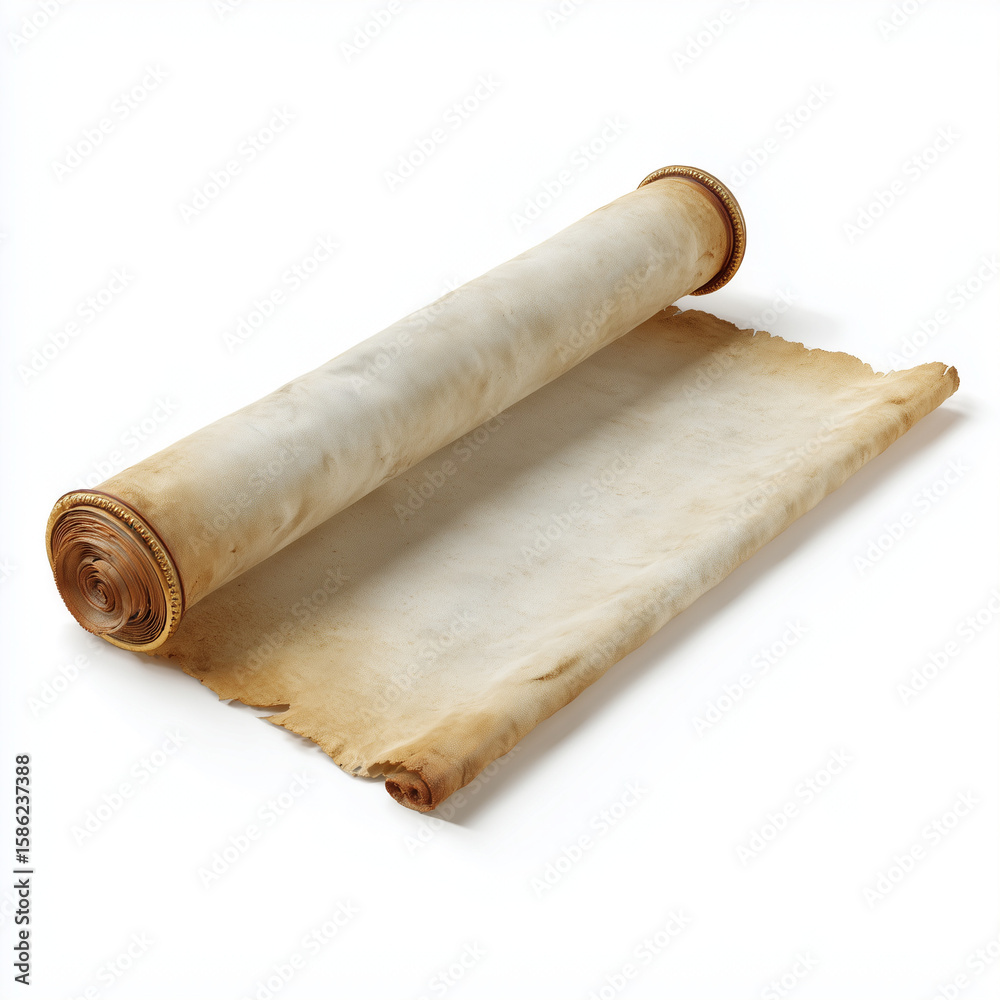 Fototapeta premium Blank Scroll Isolated on white background