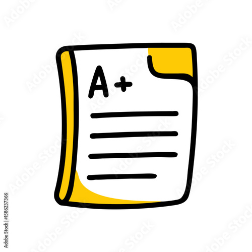 Yellow folder icon with tab in flat minimal style