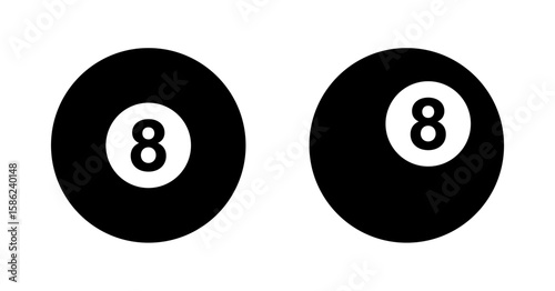 Billiards eight ball icon
