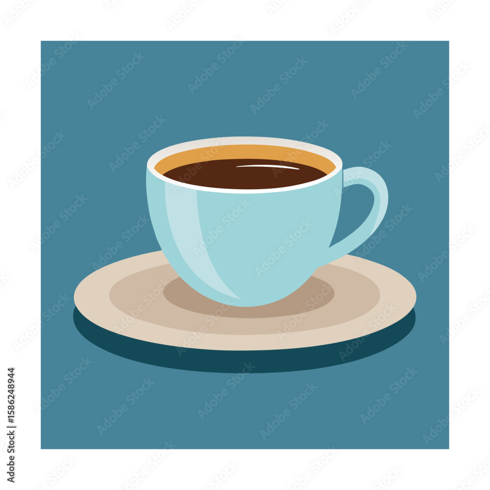 Fototapeta premium Blue coffee cup