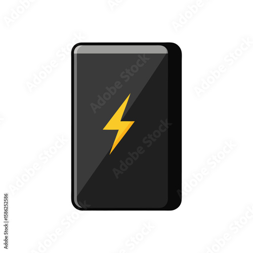 Vector Illustration of a Power Bank Portable Charger Device Isolated on a White Background