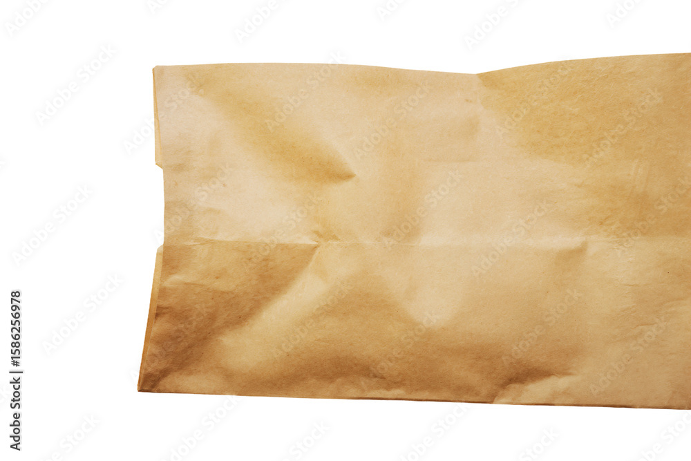 Obraz premium a brown paper bag with a single piece of paper