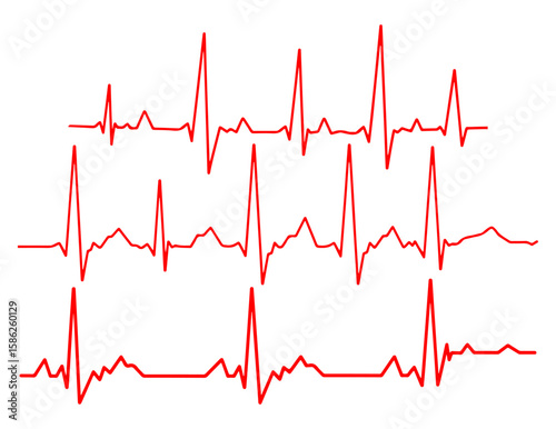heart rate pulse graph vector illustration

