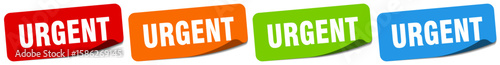 urgent sticker. urgent sticker set on white background