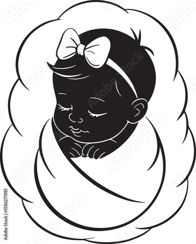 Baby Silhouette Vector illustration