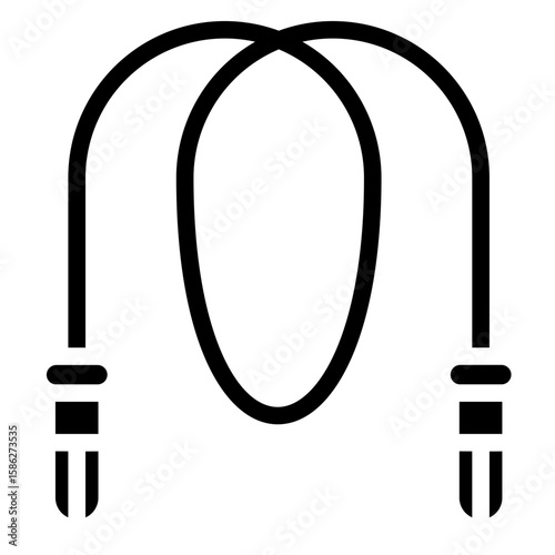 Jump Rope Vector Style Icon