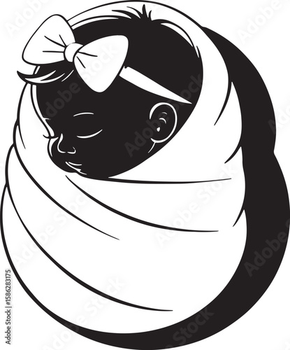 Baby Silhouette Vector illustration