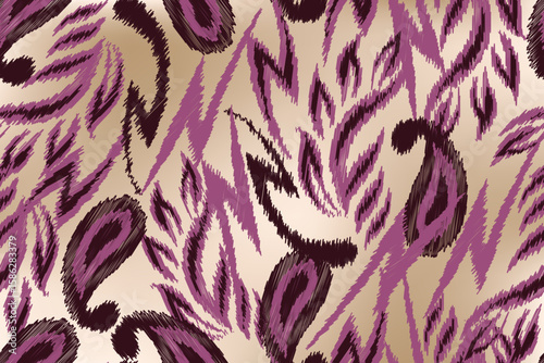 abstract seamless motif fabric patterns, abstract ikat, carpet, fabric, batik	