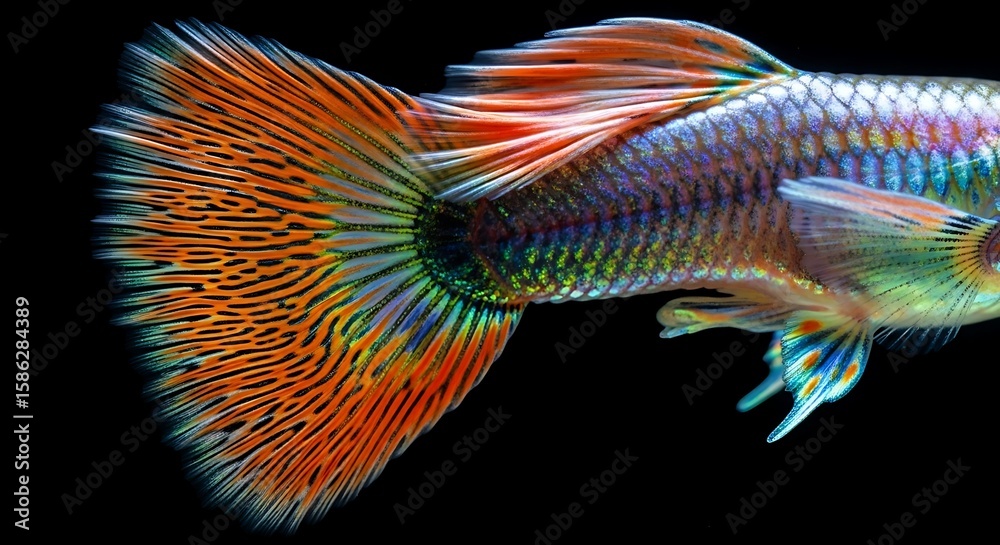 Fototapeta premium Guppy's Vibrant Tail
