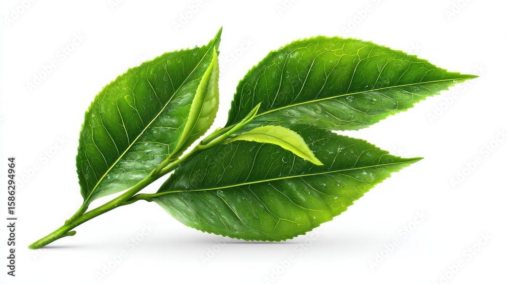 Obraz premium Tea leaf isolated on white background