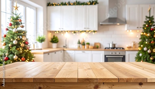Christmas kitchen countertop