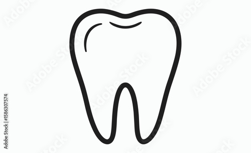 Tooth icon silhouette, dental shape silhouette, tooth vector icon, tooth silhouette vector, Black tooth shape symbol 