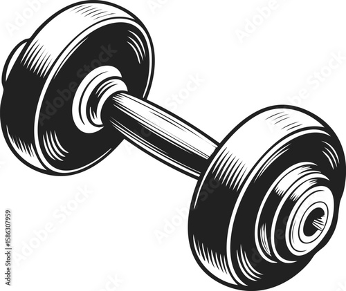 Dumbbell, weightlifting equipment, gym tool, exercise implement, fitness accessory, strength training gear, bodybuilding apparatus