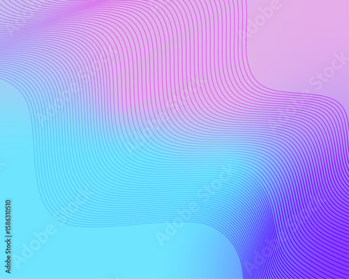 Colorful abstract gradient background with wavy lines in pink, purple, and blue tones. Smooth flow pattern creates a modern, futuristic, and minimal design. Perfect for digital projects, presentations