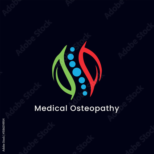 orthopedic spinal logo design vector