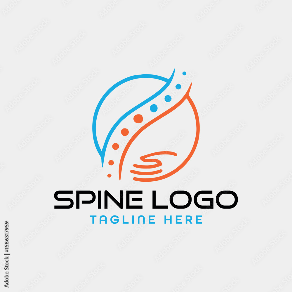 Obraz premium orthopedic spinal logo design vector