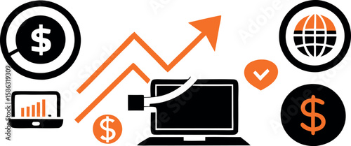 Youth-Oriented Logo Vector for Extra Income and Online Business