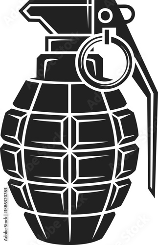 Hand grenade, explosive device, military tool, weapon of war, combat gear, tactical equipment, hand-held grenade