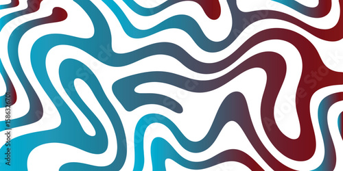 A seamless, vibrant abstract background featuring  swirling shapes. Abstract horizontal background . 60s, 70s retro style. Trendy vector illustration.