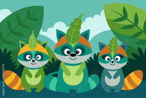 landscape with palm trees and sea